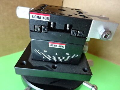 SIGMA KOKI ROTATABLE OPTICAL LASER STAGE MICROMETER PRO OPTICS AS IS #L5-B-10