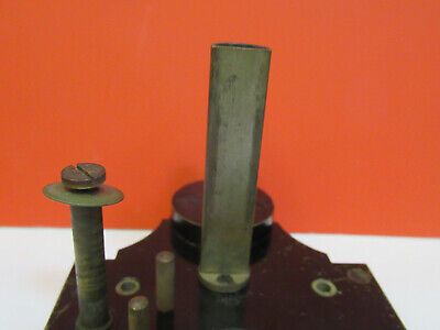 ANTIQUE BRASS BAUSCH LOMB STAGE TABLE MICROSCOPE PART AS PICTURED F6-B-108