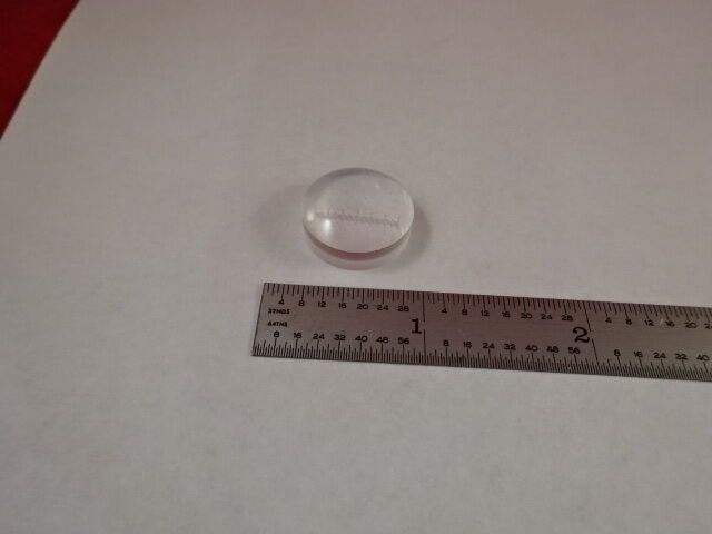 OPTICAL LENS PLANO CONVEX WITH MICROMETER RETICLE OPTICS AS IS &14-A-12