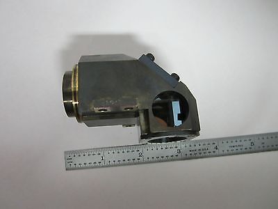 OPTICAL MICROSCOPE LEITZ PART BRASS MOUNTED LENS + MIRROR OPTICS BIN#J6-03