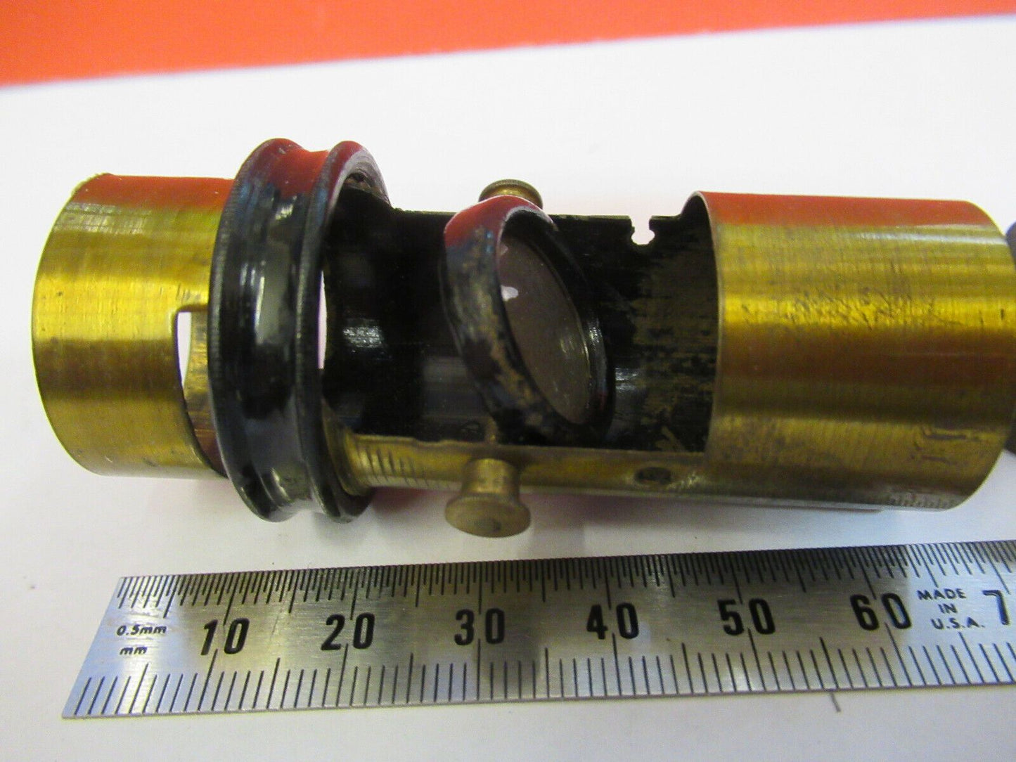 FOR PARTS ANTIQUE BRASS TUBUS SEED small MICROSCOPE PART AS PICTURED &Q3-B-51