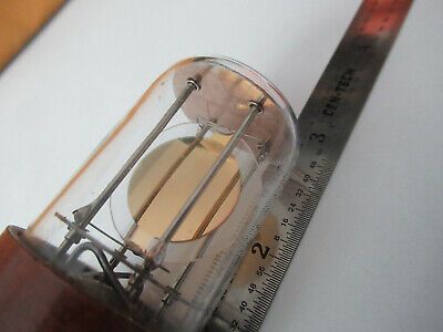 ANTIQUE QUARTZ CRYSTAL BLILEY 1 MHz RARE GLASS HOLDER FREQUENCY CONTROL #F3-A-04