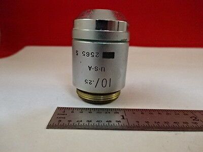 MICROSCOPE PART AO OBJECTIVE BF DF 10X INFINITY AMERICAN OPTICS AS IS B#AH-19