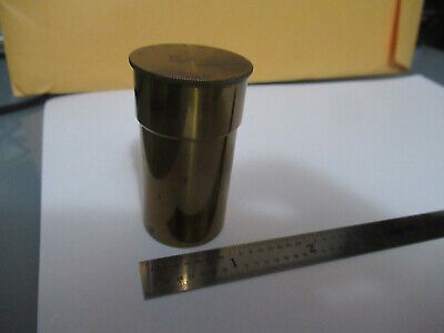 CARL ZEISS JENA "a2" EMPTY BRASS OBJECTIVE CAN MICROSCOPE AS PICTURED &F5-A-87