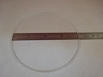 CLEAR GLASS ROUND SPECIMEN STAGE TABLE MICROSCOPE PART AS IS #Z4-A-05