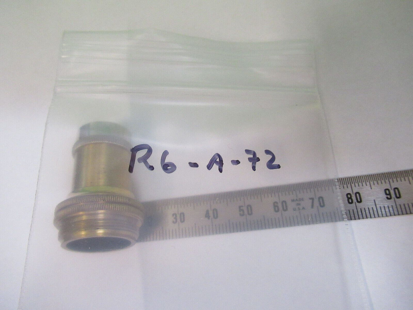 ANTIQUE BRASS ERNST LEITZ  "3" OBJECTIVE MICROSCOPE PART AS PICTURED #R6-A-72