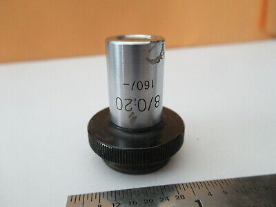 ANTIQUE CARL ZEISS JENA OBJECTIVE 8X /160 MICROSCOPE PART AS PICTURED &F2-A-112