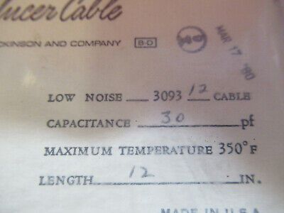 PCB ENDEVCO LOW NOISE CABLE 12in 3093 für Beschleunigungsmesser WIE ABGEBILDET &amp;Q1-FT-64