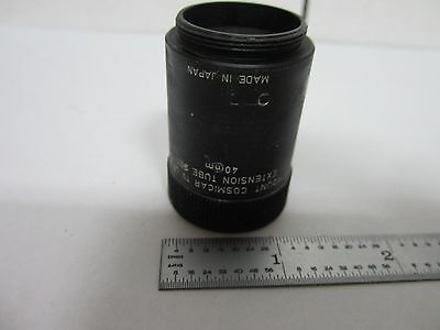 MICROSCOPE 40 mm COSMICAR PENTAX C-MOUNT TV CAMERA EXTENDER ADAPTER BIN#M9-11