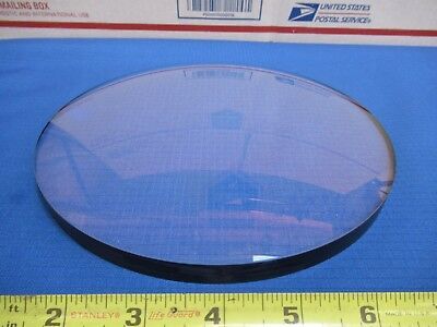 HUGE OPTICAL GLASS LENS 7.5" DIAMETER 6" FL MIL SPEC OPTICS AS PICTURED &FT-3-42