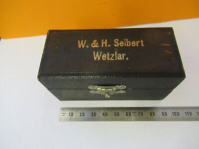 ANTIQUE RARE SEIBERT EMPTY LENS BOX GERMANY MICROSCOPE PART AS PICTURED P9-A-63