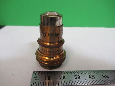 ANTIQUE BAUSCH LOMB BRASS 4mm OBJECTIVE MICROSCOPE PART AS PICTURED &Z1-A-28