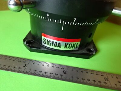 SIGMA KOKI ROTATABLE OPTICAL LASER STAGE MICROMETER PRO OPTICS AS IS #L5-B-10