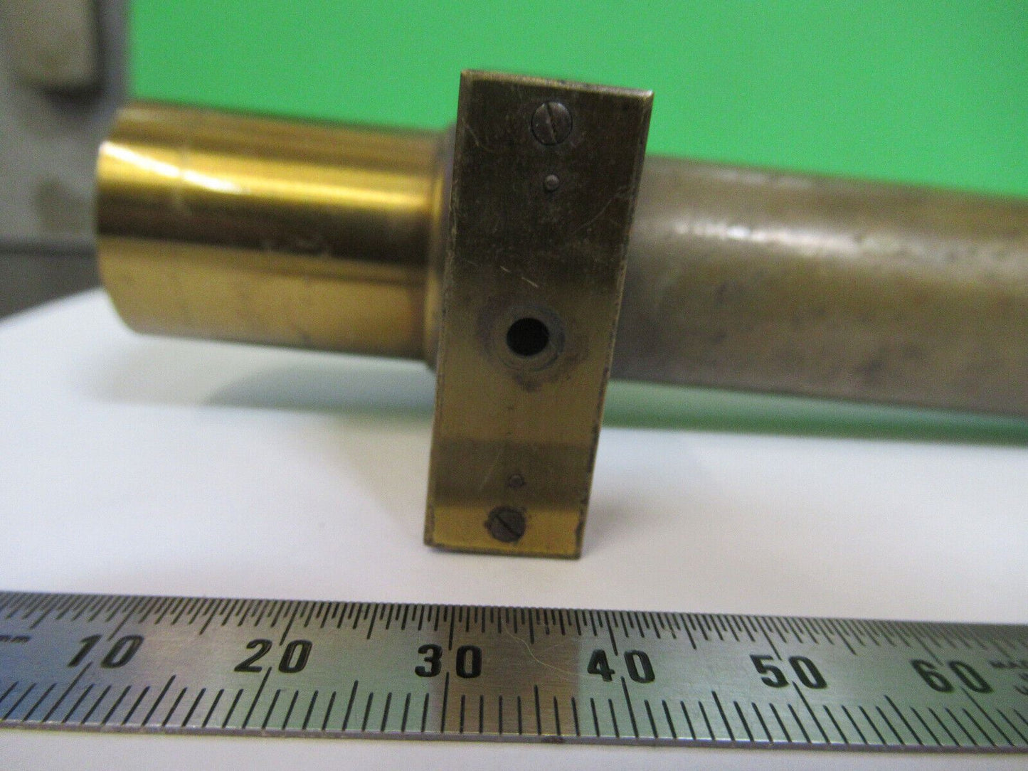 ANTIQUE BRASS TUBUS FRAME UNKNOWN COLLIMATOR SCOPE PART AS PICTURED Z6-A-06