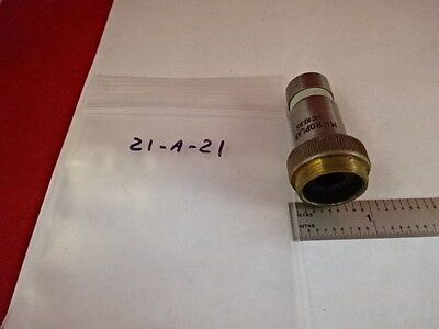 MICROSCOPE PART VICKERS ENGLAND UK OBJECTIVE MICROPLAN 10X OPTICS AS IS #21-A-21