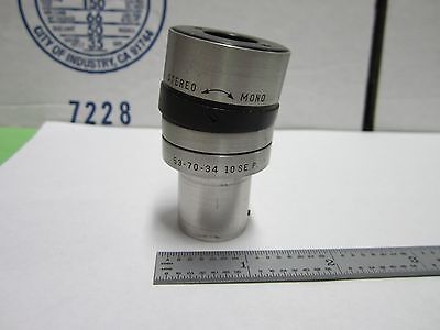 MICROSCOPE PART EYEPIECE BAUSCH LOMB STEREO 53-70-34 OPTICS BIN#Q4-R-29