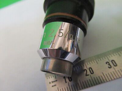 ZEISS GERMANY PLAN 2.5X /160 OBJECTIVE MICROSCOPE PART AS PICTURED &Q9-A-108