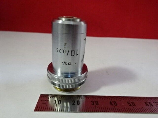 LEITZ GERMANY VINTAGE OBJECTIVE 10X /170 OPTICS MICROSCOPE PART #F6-A-17