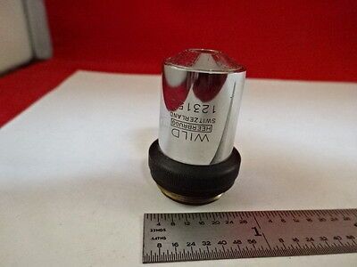 FOR PARTS MICROSCOPE PART WILD 10X SWISS cloudy OBJECTIVE OPTICS AS IS #AM-44