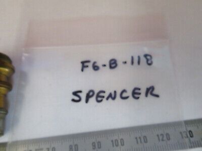 ANTIQUE BRASS SPENCER OBJECTIVE 95X LENS MICROSCOPE PART AS PICTURED &F6-B-118