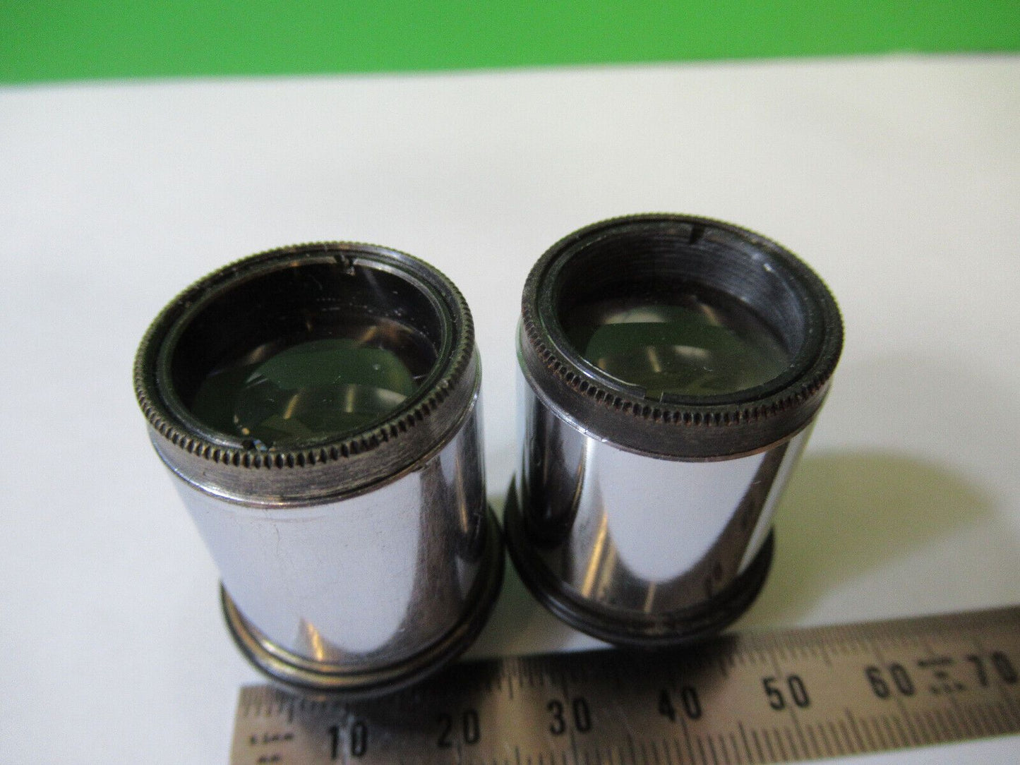 SPENCER AO PAIR 10X EYEPIECE OPTICS LENS MICROSCOPE PART AS PICTURED #22-A-26