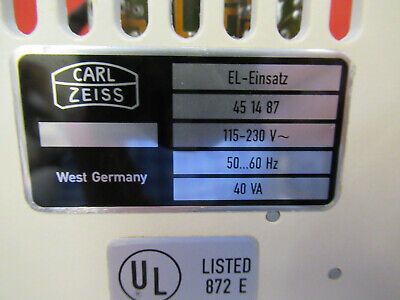 ZEISS GERMANY AXIOSKOP POWER SUPPLY 451487 MICROSCOPE PART AS PICTURED Q3-B-96