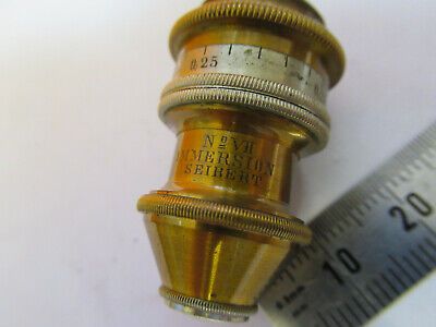 ANTIQUE 1860's SEIBERT OBJECTIVE VII LENS MICROSCOPE PART AS PICTURED &F1-A-37