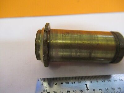 ANTIQUE JAPAN RARE BRASS OBJECTIVE UNKNOWN MICROSCOPE PART AS PICTURED &7B-B-41