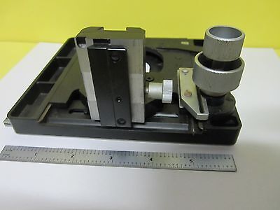 MICROSCOPE PART LEITZ WETZLAR GERMANY STAGE TABLE MICROMETER AS IS BIN#T8-05