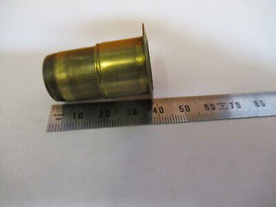 last ANTIQUE RARE BRASS LENS MOUNTED UNKNOWN MICROSCOPE PART AS PICTURED P4-A-08