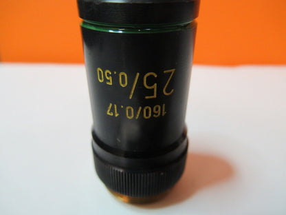 MELLES GRIOT OBJECTIVE 25X /160 MICROSCOPE PART OPTICS AS PICTURED &14-B-65