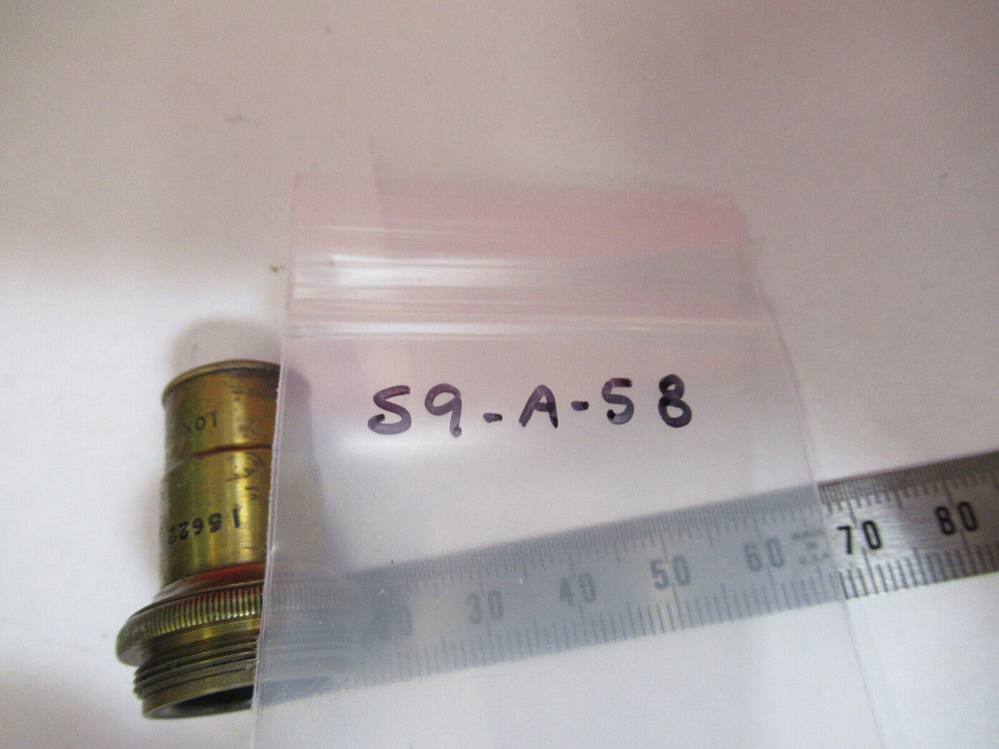 ANTIQUE BRASS SPENCER 16mm OBJECTIVE MICROSCOPE PART AS PICTURED &S9-A-58