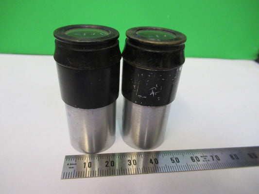 ANTIQUE AO SPENCER PAIR EYEPIECES 9X OPTIC MICROSCOPE PART AS PICTURED #G3-FT-09