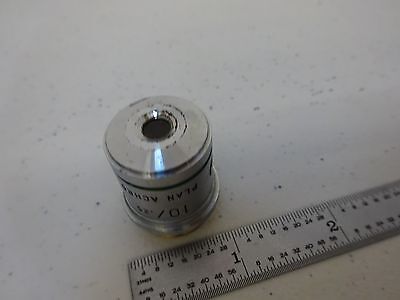 MICROSCOPE PART OBJECTIVE AO 10X ACHROMAT CAT 1019 AMERICAN OPTICS AS IS B#S5-87