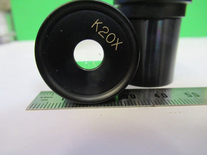 TOKYO PAIR EYEPIECE LENS K20X NEW OPTICS MICROSCOPE PART AS PICTURED #W5-B-13