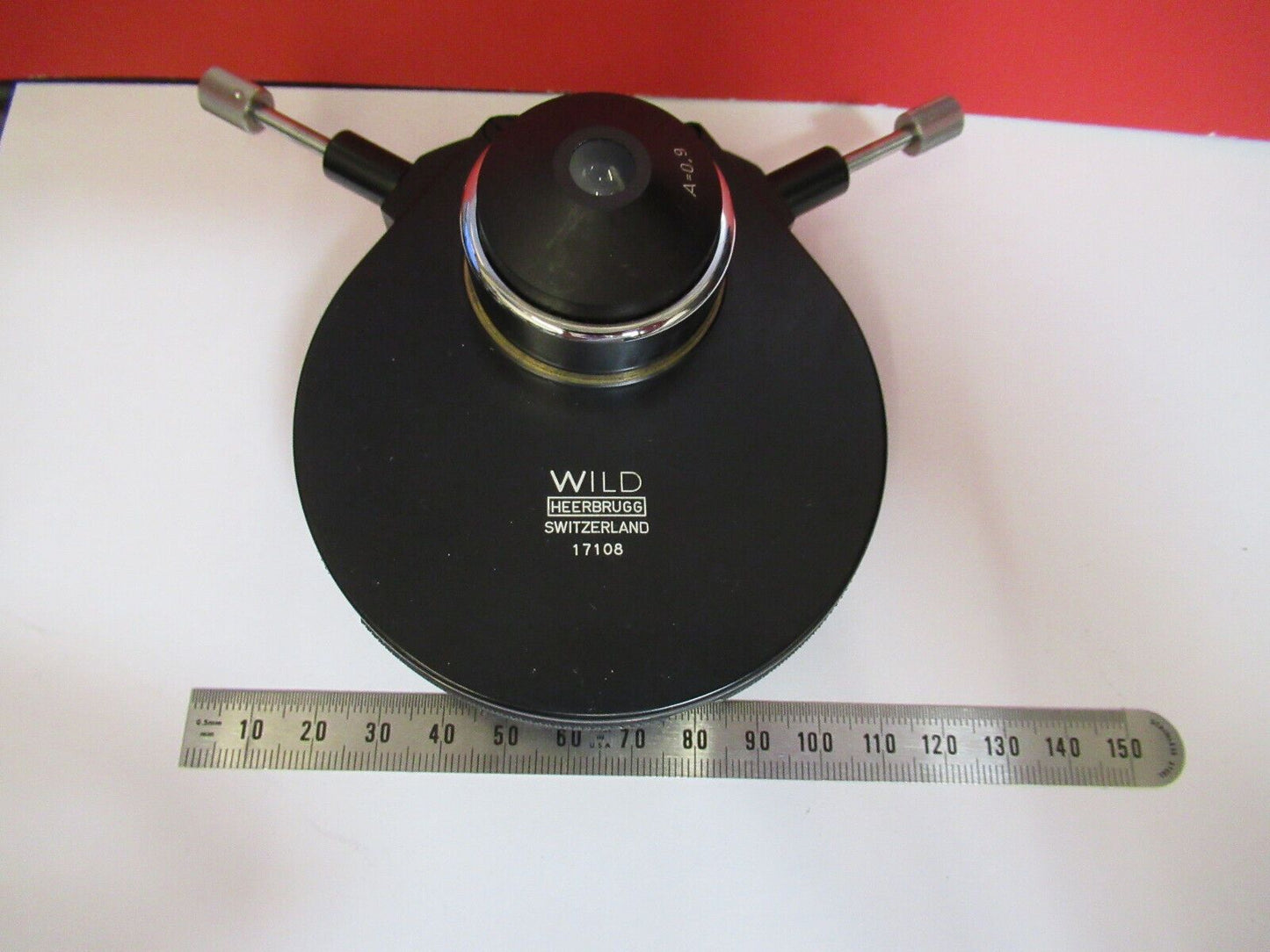 MICROSCOPE PART WILD SWISS CONDENSER IRIS PHASE OPTICS M20 AS PICTURED Y7-B-03