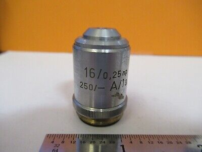 REICHERT AUSTRIA OBJECTIVE 16X /250 OPTICS MICROSCOPE PART AS PICTURED &H8-C-08