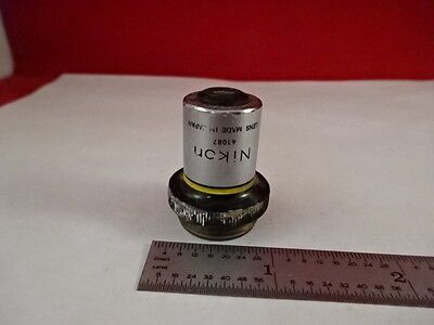 FOR PARTS MICROSCOPE  PART OBJECTIVE NIKON  M10X OPTICS AS IS #80-76