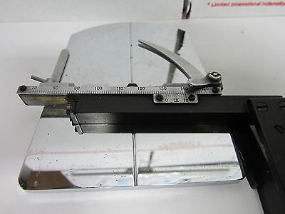 MICROSCOPE STAGE MICROMETER FOR PARTS AS IS RARE TABLE AND HEAVY BIN#H7-01