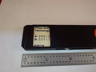 MICROSCOPE PART PHASE SHIFT TECHNOLOGY SLIDE FILTER OPTICS AS IS #AG-04