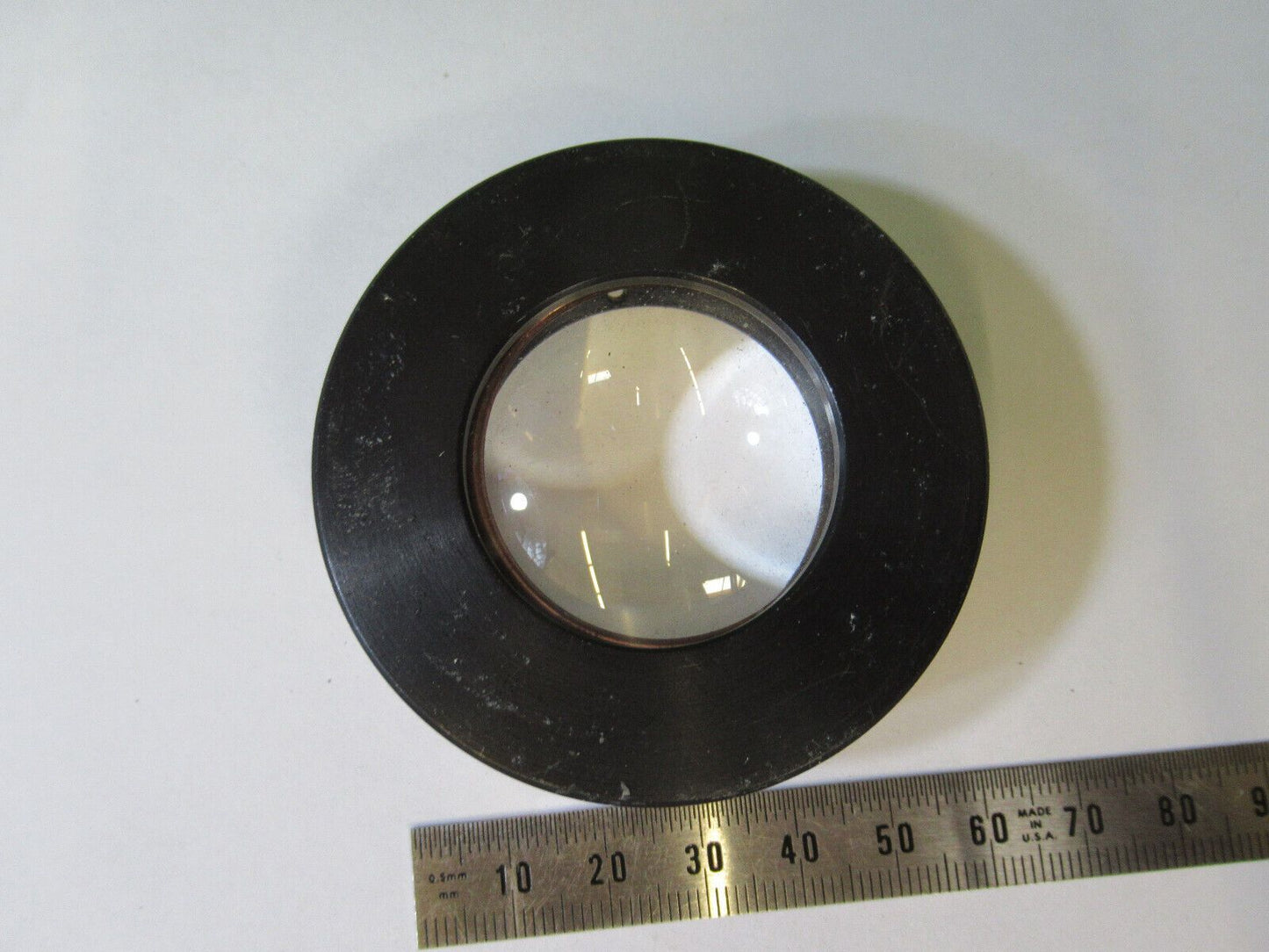 OPTICAL ORIEL MOUNTED LENS BI CONVEX OPTICS AS PICTURED &22-A-78