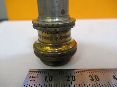 ANTIQUE BRASS Bausch Lomb OBJECTIVE LENS MICROSCOPE PART AS PICTURED &8Y-A-117