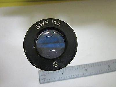 MICROSCOPE PART EYEPIECE MITUTOYO JAPAN SWF 10X + RETICLE OPTICS BIN#34-T-08