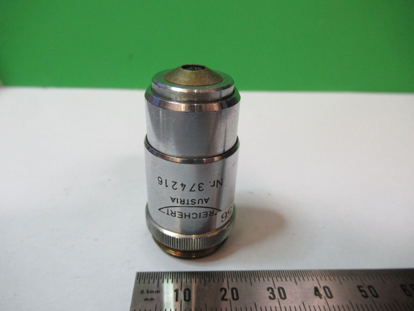 REICHERT AUSTRIA OBJECTIVE 56X /190mm FLUOR MICROSCOPE PART AS PICTURED &R2-A-38