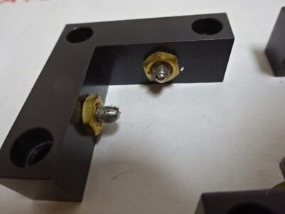 OPTICAL STOPPER ADJUSTMENT ALUMINUM BLOCKS FIXTURE OPTICS AS IS #96-91