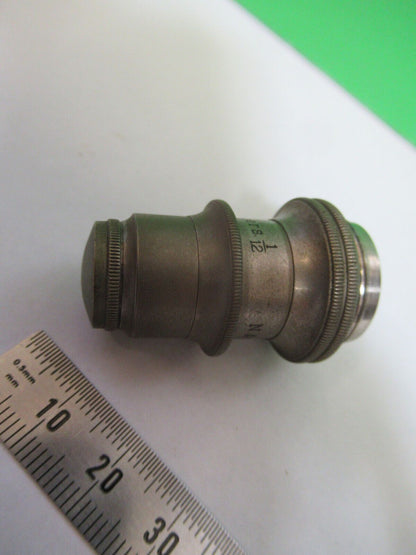 CARL ZEISS  OBJECTIVE 1/12 LENS OPTICS MICROSCOPE PART AS PICTURED Q7-A-07