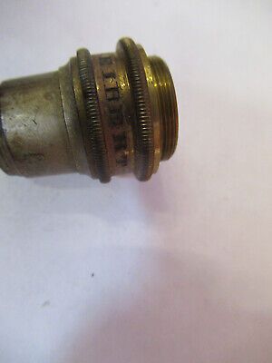 ANTIQUE BRASS RARE SEIBERT OBJECTIVE MICROSCOPE PART AS PICTURED 4B-FT-21