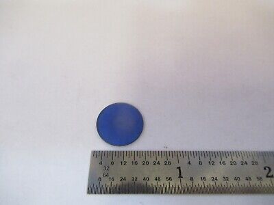 OPTICAL GLASS BLUE FILTER MICROSCOPE PART OPTICS AS IS &3K-A-05