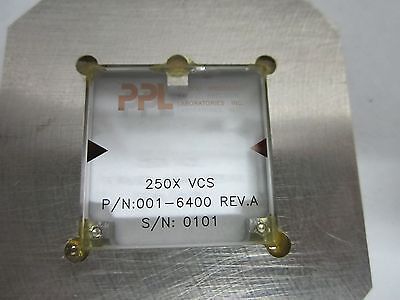 PACIFIC PRECISION LABORATORIES PPL METROLOGY 250X VCS OPTICS BIN#M8-10