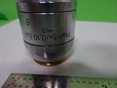 MICROSCOPE PART POLYVAR REICHERT OBJECTIVE 5X EPI OPTICS AS IS #AF-E-11